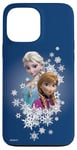 Coque pour iPhone 13 Pro Max Disney La Reine des Neiges Anna et Elsa Sisters et Flocons de Neige