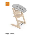 STOKKE® Tripp Trapp® Matstol natur inkl. Newborn Set™ Grey