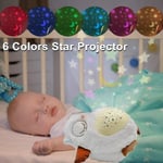 Baby Sleep Soother Night Light Star -projektorilla ja musiikilla, White Noise & Lullaby Sound Machinella