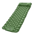 Bibykivn Matelas Camping Portable Ultraléger de Matelas Gonflable avec Pompe à Pied, Matelas Trekking Pliable Jointif Compact Ultra-léger, Matelas Pneumatique pour Camping Randonnée (Vert)