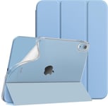 Coque Compatible Avec Ipad 10ème Génération 10,9 Pouces 2022,Mince Étui Tri-Fold En Tpu Souple Translucide Avec Réveil/Sommeil Auto Pour Ipad 10,Bleu Ciel Ensoleillé.[I176]