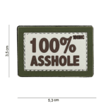 101 INC PVC Patch - 100% Asshole (Färg: Sand/Grön)