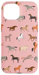 iPhone 15 Horses Pattern, Horse Lover Women Girls Horses Case