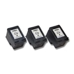 Lot de 3 cartouches d'encre vhbw pour HP Photosmart 2570, 2573, 2575, 2575v 2575xi, 2600, 2610, 2700, 2710, 7762. Remplace: HP 338, C8765EE.