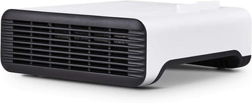 MYLEK 1800W Electric Flat Fan Heater - Portable, Adjustable Thermostat, 2 Heat Settings, 4 Power Settings - Produces Warm and Cool Air for Homes and Work Spaces