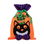 1pcs Halloween Cloth Witches Candy Bag Packaging Children Party Black Cat