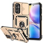 for Galaxy A14 5G Phone Case,Galaxy A14 5G Case,with Screen Protectors and Camera Cover,[Military Grade] 16ft.Drop Tested Cover with Magnetic Kickstand Protective Case for Samsung A14 5G, Gold