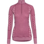 Kari Traa Smekker Half Zip Merino Ull Skiundertøy Dame - Rosa - str. XL