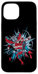 Coque pour iPhone 15 Marvel Comics Falcon Hawkeye Black Widow Spider-Man