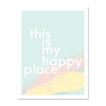 Wee Blue Coo This Is My Happy Place Wall Large Framed Art Print Poster Wall Decor 18x24 inch