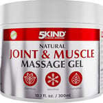 5kind Gel fraîcheur naturel articulation & muscle 300 ml - Crème calendula, camphre, consoude & menthol - Gel musculaire revitalisant puissant - Gel de massage dos, muscles, genoux, cou & épaules