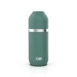 ION8 Gourde Isotherme ThermoShield pour Boissons Chaudes ou Froides, Grande Tasse Isotherme, Capacité de 2 Tasses, Bouchon Magnétique et Base Souple - Élégant et Écologique, Vert