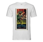 T-Shirt Homme Col Rond King Kong Versus Godzilla Vieille Affiche Italienne De Film Rétro Poster Cinéma Vintage