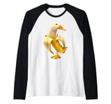 banana duck Raglan Baseball Tee