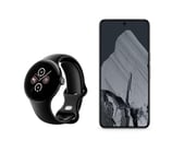 Google Pixel 8 Pro (256 GB, Obsidian) & Pixel Watch 2 WiFi with Google Assistant (Black) Bundle, Black