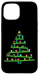 iPhone 15 8 Bit Retro Gaming Christmas Tree Case