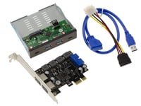 USB3 Kit 6 Ports: PCIe USB 3.0 High Power Card And USB3 A And C Bay