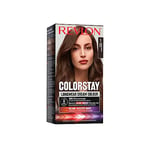 Revlon ColorStay - Coloration Permanente - Coloration Cheveux Longue Tenue - Couvre 100% des cheveux blancs - Jusqu’à 8 semaines - Huile de Macadamia et de Beurre de Murumuru - N5 Châtain