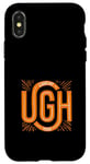 Coque pour iPhone X/XS Orange, pouah ! Graphique de couleur orange Mood