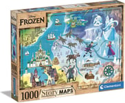 CLEMENTONI - Puzzle Disney Maps La reine des neiges -  1000 pièces -  - CLE39666