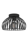 Mogano 3 Wireframe Black Flush Ceiling Light ⌀: 28 cm