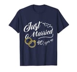 Just Married 40 Years Ago Shirt - 40th Wedding Anniversary T T-Shirt