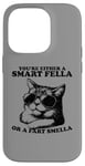 Coque pour iPhone 14 Pro Lunettes de soleil rétro Smart Fella Cat Graphic