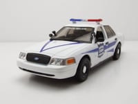 Ford Crown Victoria Interceptor Indiana State Police 2008 Blanc 1:24 Greenlight