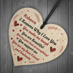 Personalised 5 Reasons Why I Love You Anniversary Valentines Gift For Him Her