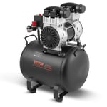 VEVOR Compresseur d'Air sans Huile, Réservoir Acier 40 L, 1,25 kW, 5,3 CFM 90 PSI, Pression Max 125 PSI, Compresseur Silencieux Portable pour Réparation Automobile, Gonflage Pneus, Peinture Pistolet