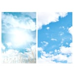 Pappersbakgrund PVC Himmel dubbelsidig för fotografering 57x87cm Blå himmel