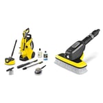 Bundle of Kärcher K 4 Power Control Car & Home Pressure Washer + Kärcher WB 7 Plus 3-in-1 Corded Electric Wash Brush, 3 Functions: Foam Jet, High-Pressure Flat Spray Nozzle, Soft Brush
