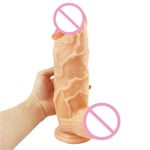 AUCUNE Sextoy,Gode brun géant pour les femmes réaliste pénis femme masturbateur Super grosse bite Anal godemichet - Type Flesh 7cm