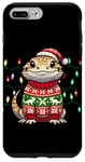 Coque pour iPhone 7 Plus/8 Plus Bearded Dragon Christmas Party Design Xmas lights