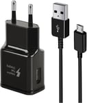 Chargeur Usb Avec Câble De Charge Micro-Usb Chargeur Rapide Compatible Avec Samsung Galaxy S7 S6 Edge/S5/S4/S3/Note 4/5/A03/J7/J3/Tab A 8.0/Tab A 10.1 (2016), Chargeur Téléphone Adaptateur S[X88]