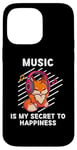 Coque pour iPhone 14 Pro Max La musique de Cute Fox est le secret de mon bonheur | Kawaii Fox