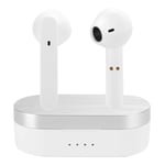 FOLOSAFENAR Wireless Earphone Fingerprint Touching Control Upgrade Bluetooth 5.0 Running Earphone High Resolution Tws Technology,for Playing Games,for Running(white)