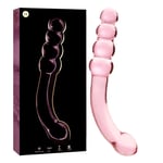 NEBULA SERIES BY IBIZA - MODEL 14_DILDO_BOROSILICATE GLASS_PINK 18.5 CM -O- 3 CM