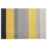 Tapis à Rayures Jaune Gris et Noir 140 x 200 cm en Laine pour Salon ou Chambre