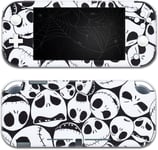 Skulls Switch Skin | Autocollant Gothique En Vinyle Pour Switch | Décalcomanie Cauchemar D'halloween | Compatible Avec Nintendo Switch (Switch Lite, Noir Blanc)