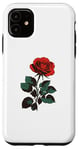 iPhone 11 Cute Red Roses Flower Gardening Red Flower Valentines Day Case