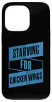 Coque pour iPhone 13 Pro Restauration rapide amusante et graphique de Starving For Chicken Wings