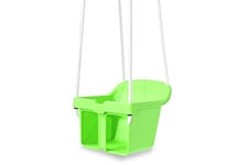 JAMARA 460662 Petite balançoire pour bébé à partir de 10 Mois en Plastique Robuste Charge maximale 25 kg avec étrier de sécurité Anti-basculement Convient pour l'intérieur et l'extérieur Vert