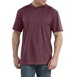 Dickies Men's Heavyweight Crew Neck Short Sleeve Tee T-Shirt, Burgundy Heather, Large