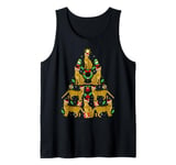 Bengal Cat Xmas Decoration Santa Bengal Cat Christmas Tree Tank Top