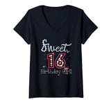 Womens Sweet 16 Birthday Girll Sweet Sixteen V-Neck T-Shirt