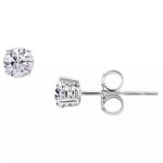 E.W Adams 18ct White Gold Diamond Stud Earrings