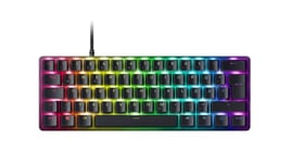 Razer Huntsman Mini (analogique) – Clavier de Jeu Compact 60% avec interrupteurs mécaniques opto-mécaniques (PBT, câble USB-C Amovible) QWERTZ DE-Layout | Noir