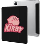 Étui Pour Ipad Pro 2021 Kirby 12,9 Pouces, Type Ordinateur Portable, Support À Trois Volets Avec Porte-Stylo, Veille/Réveil Automatique