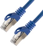 Câble réseau S/FTP PIMF catégorie 7-1,50 m - Bleu Câble Patch Gigabit Ethernet LAN DSL CAT7.[G2779]